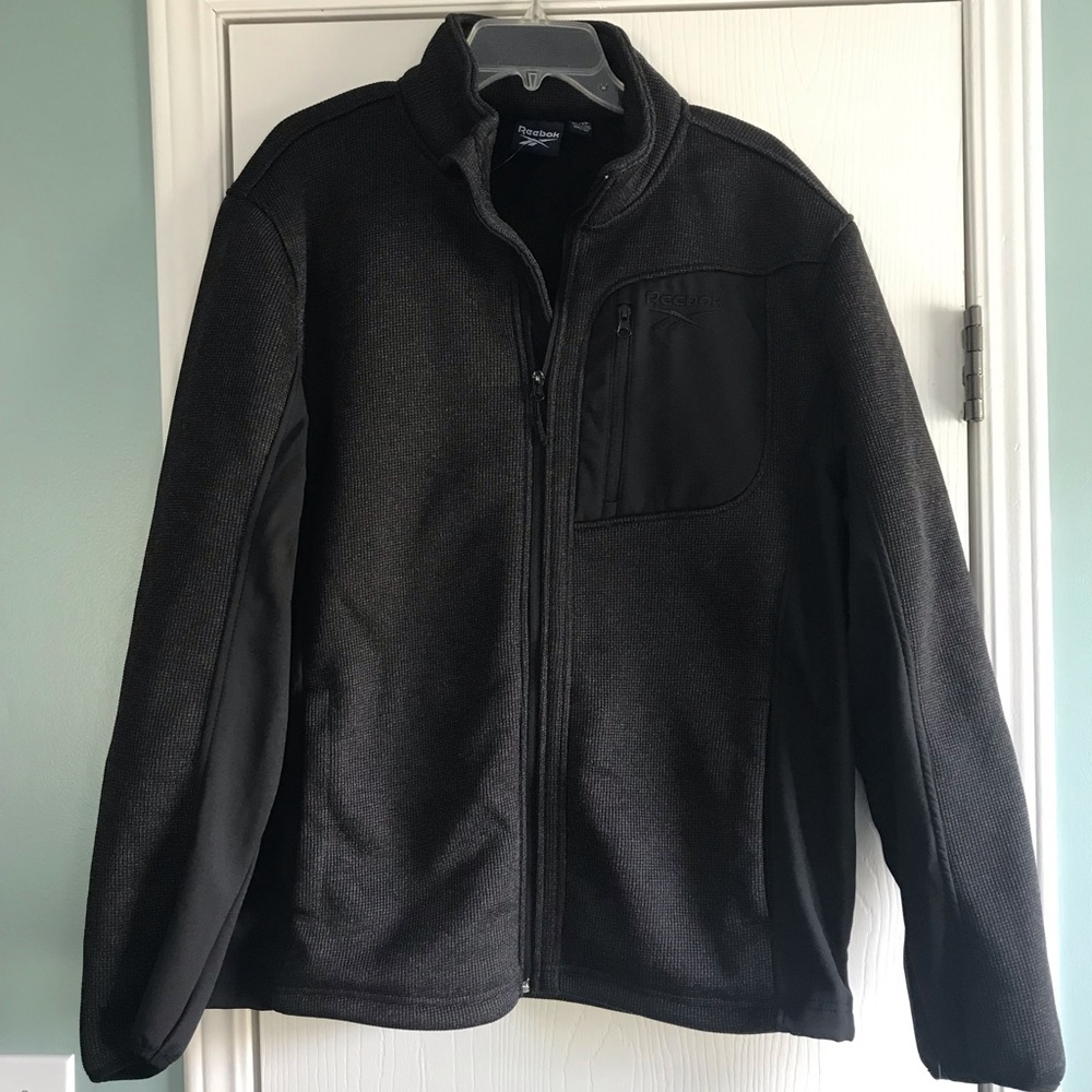 Reebok men’s Black Heather/black Jacket L